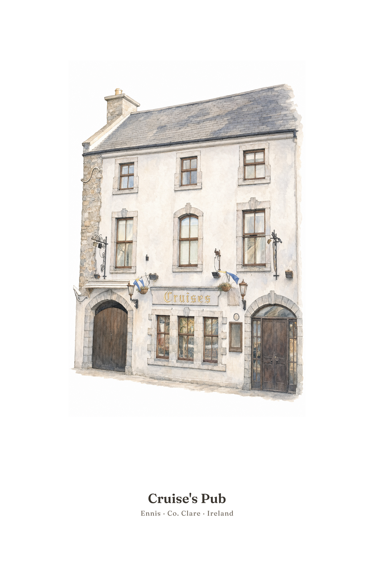 Cruise's Pub — Illustrated Pub Poster