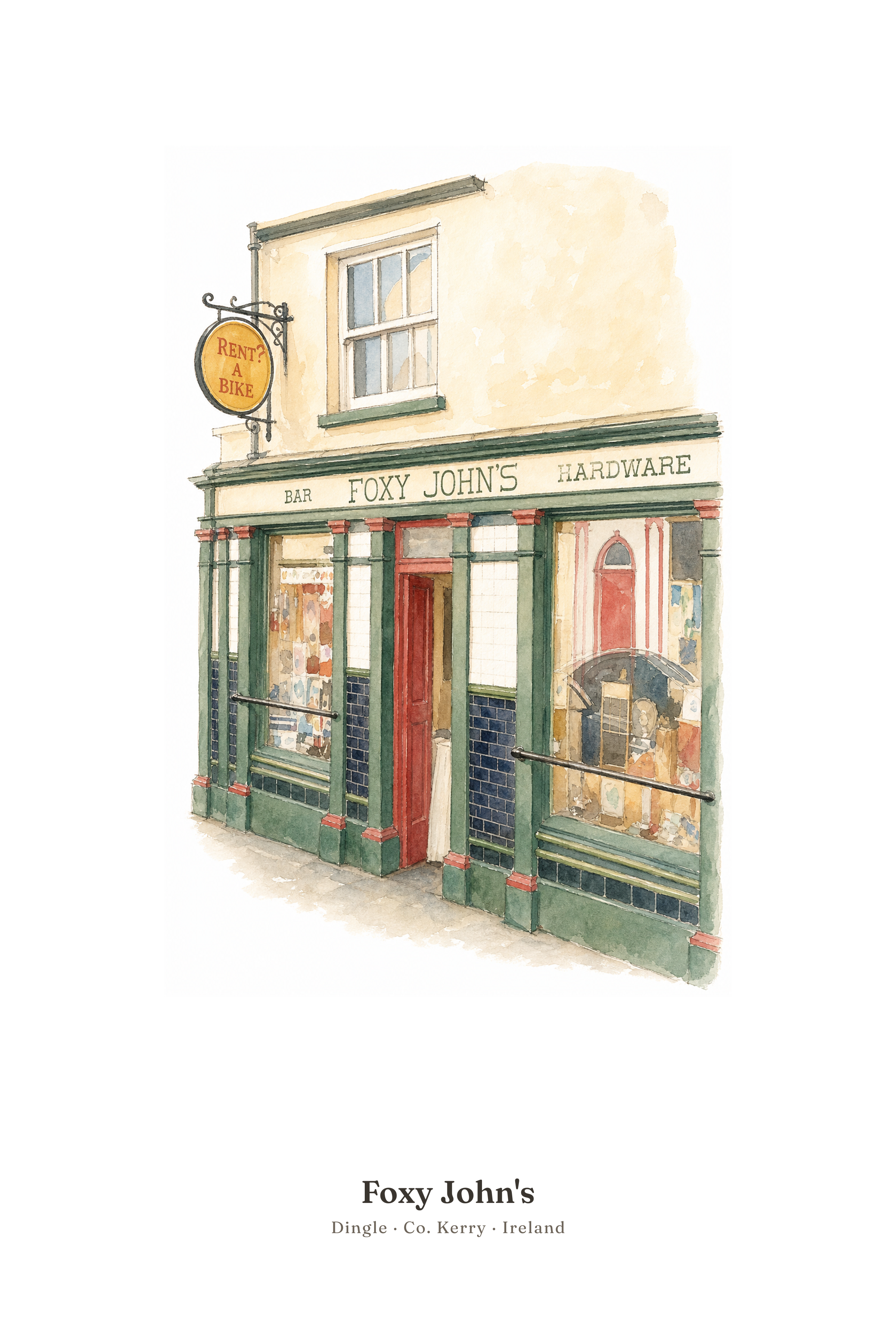 Foxy John's — Illustrated Pub Poster