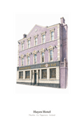 Hayes Hotel — Illustrated Pub Poster