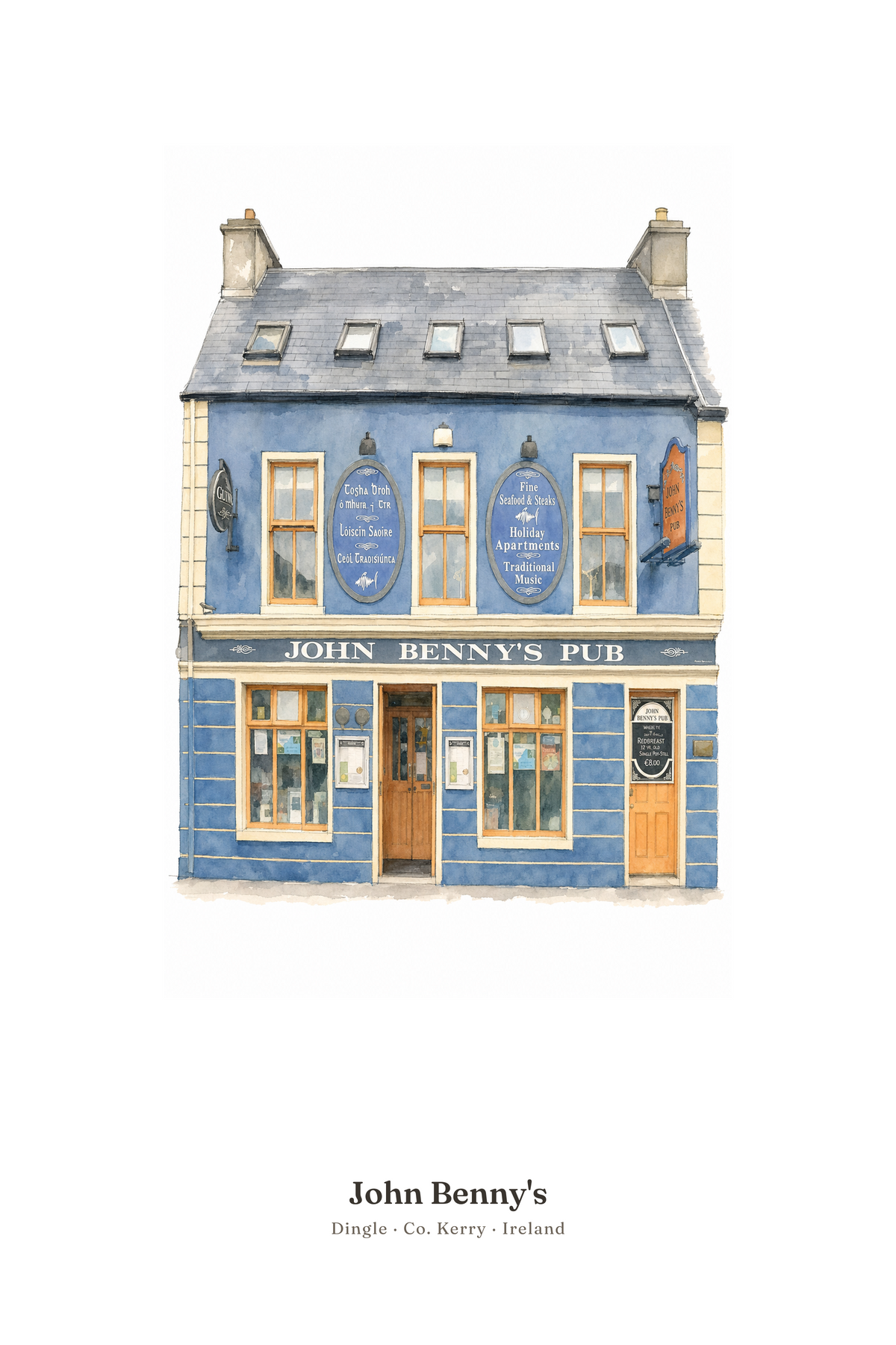 John Benny's — Illustrated Pub Poster