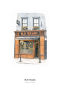 M.P. Walsh — Illustrated Pub Poster