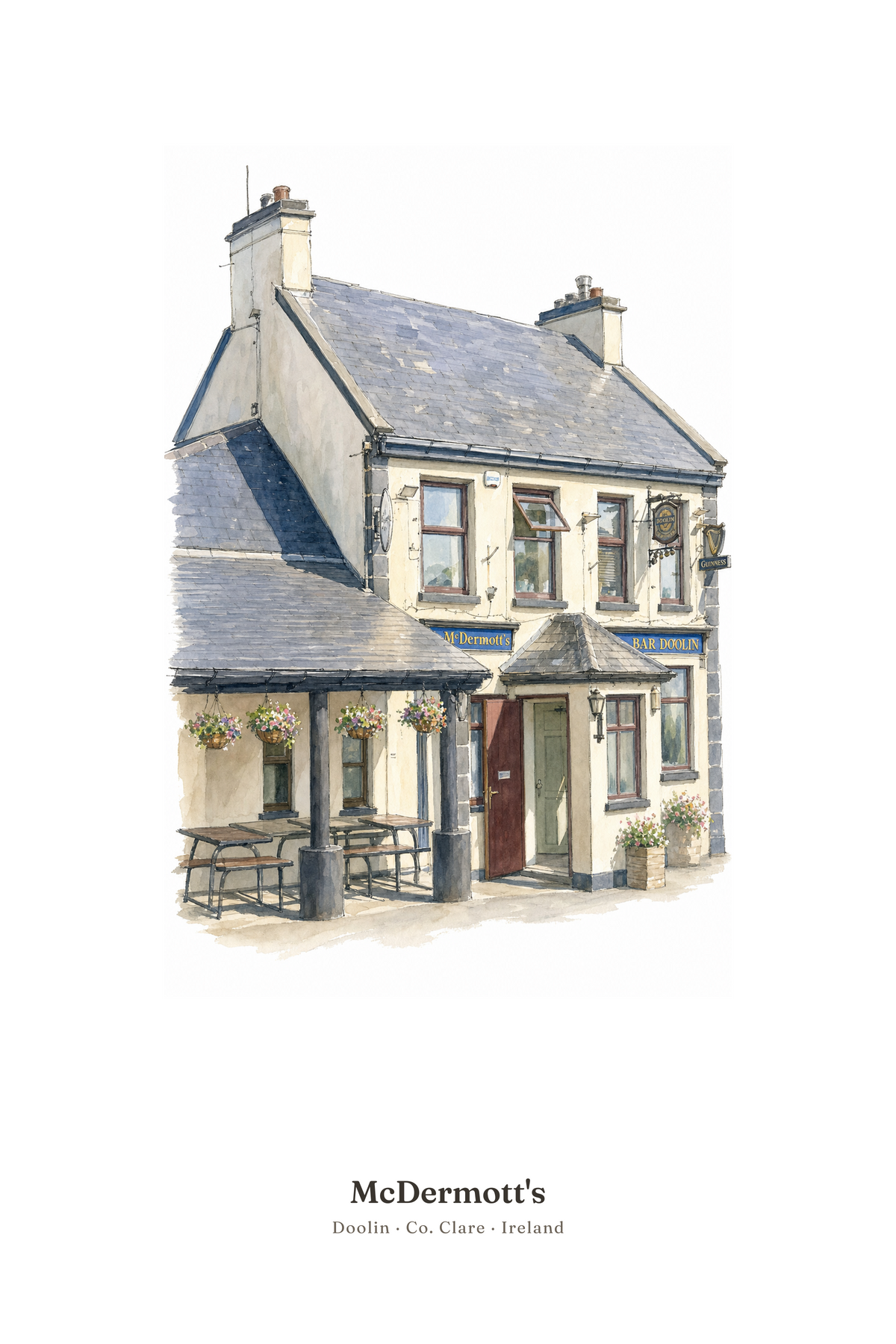 McDermott's — Illustrated Pub Poster