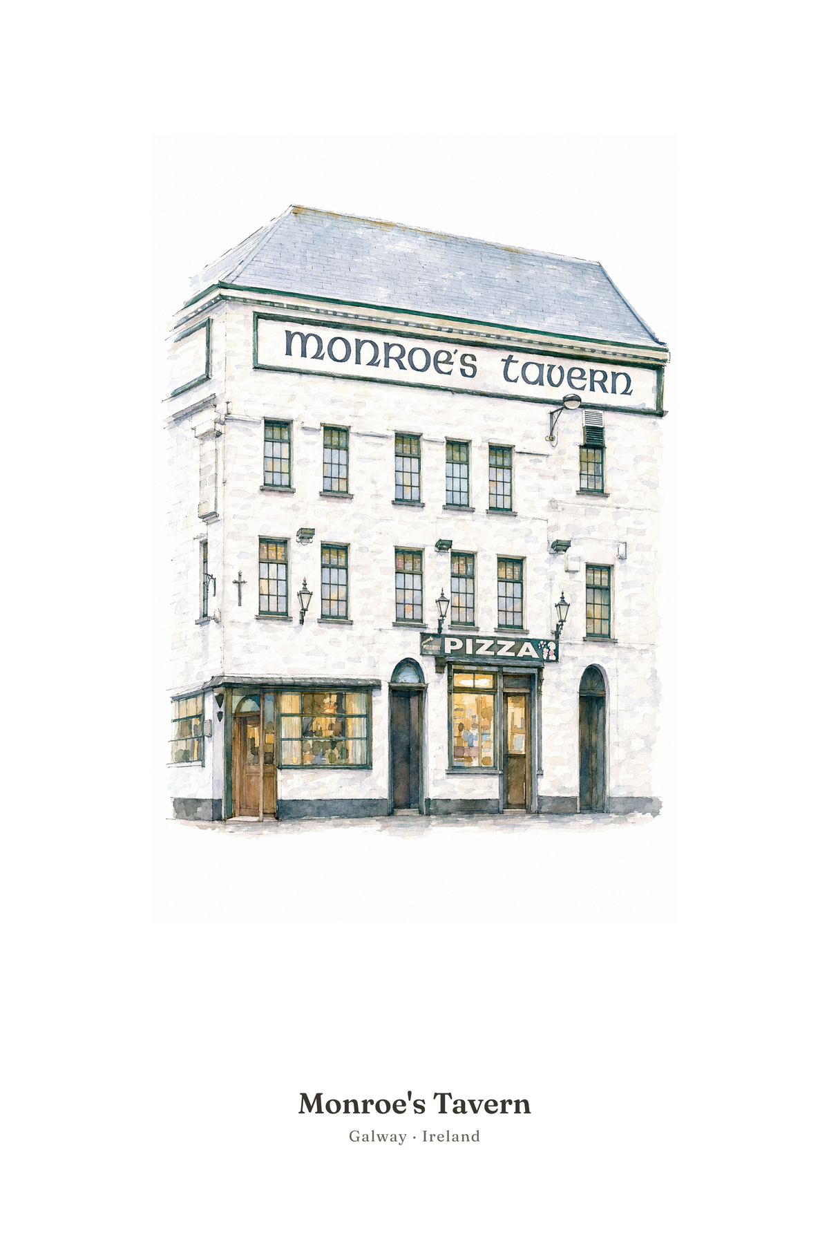 Monroe's Tavern — Illustrated Pub Poster
