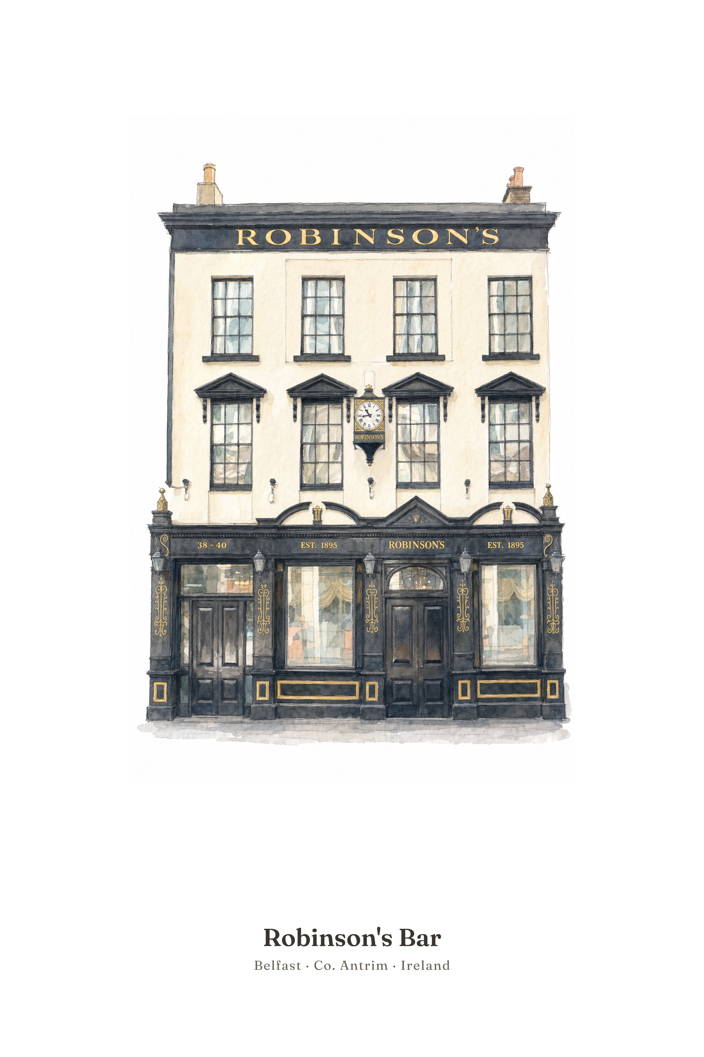 Robinson's Bar — Illustrated Pub Poster