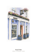 Sean's Bar — Illustrated Pub Poster
