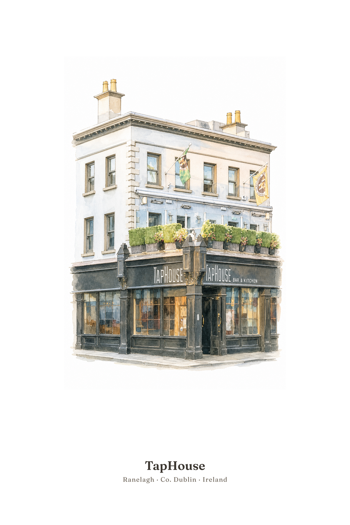 TapHouse — Illustrated Pub Poster