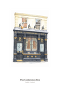 The Confession Box — Illustrated Pub Poster