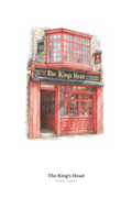 The King's Head — Illustrated Pub Poster