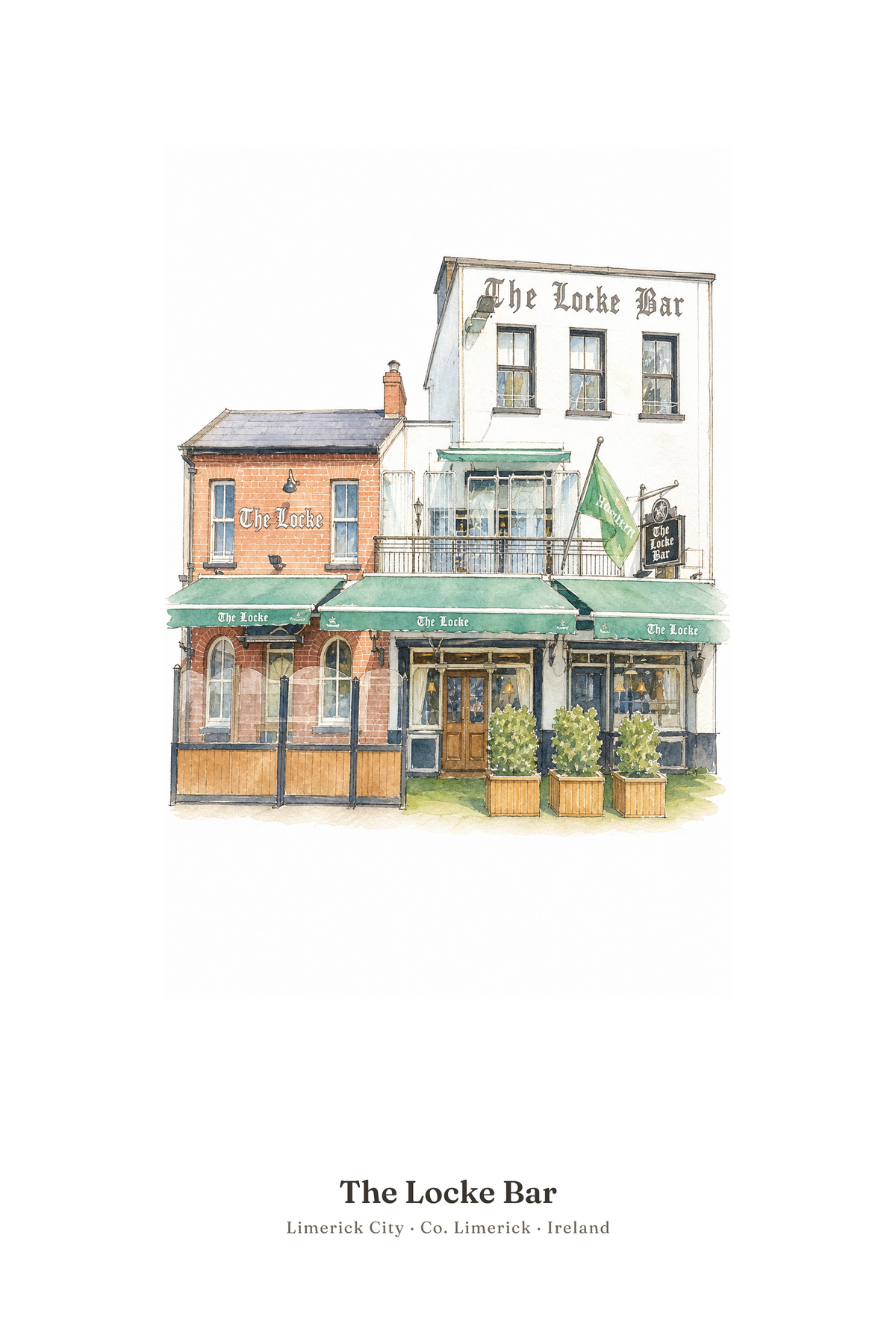 The Locke Bar — Illustrated Pub Poster