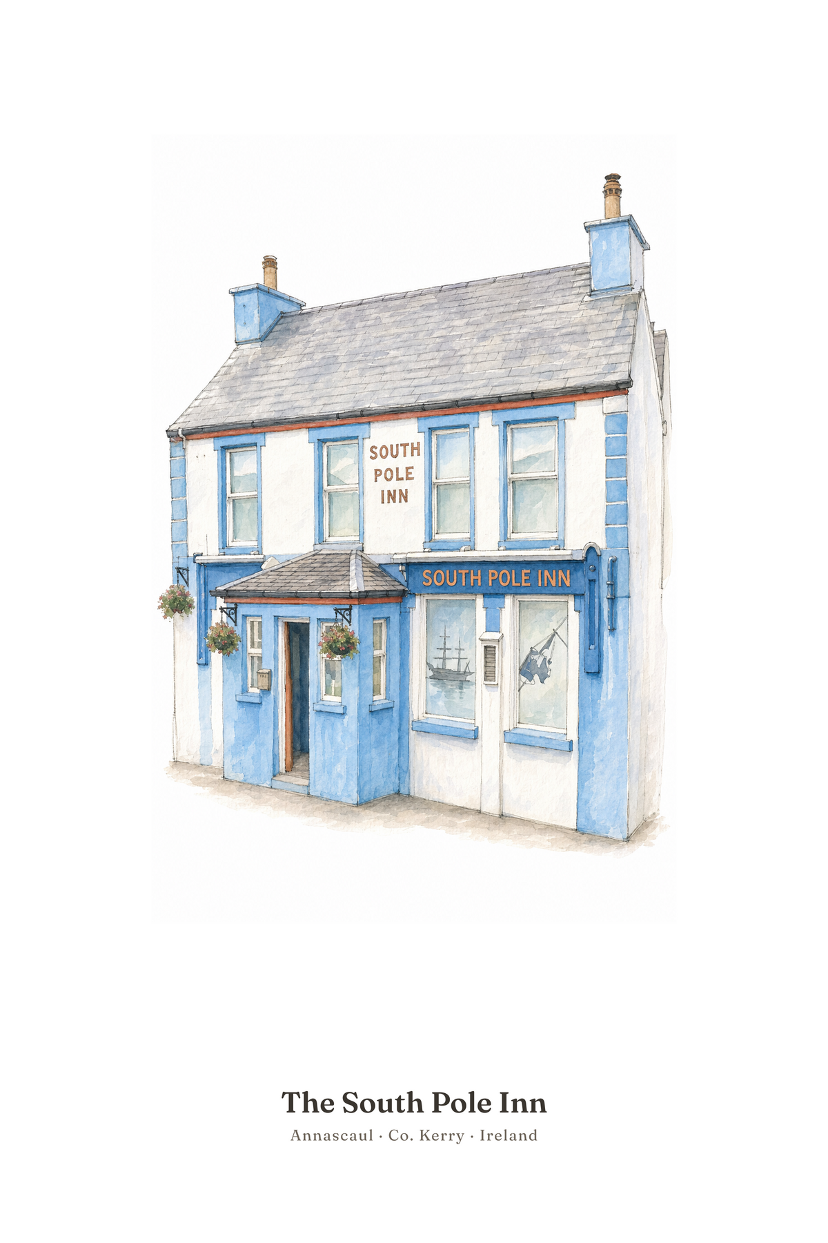 The South Pole Inn — Illustrated Pub Poster