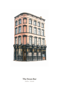 The Swan Bar — Illustrated Pub Poster