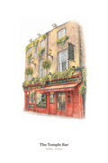 The Temple Bar — Illustrated Pub Poster