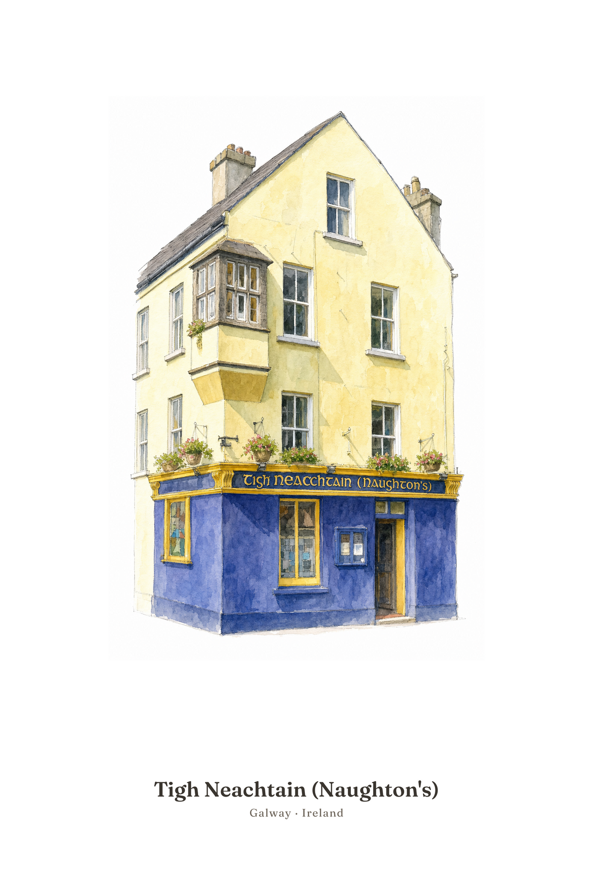 Tigh Neachtain (Naughton's) — Illustrated Pub Poster